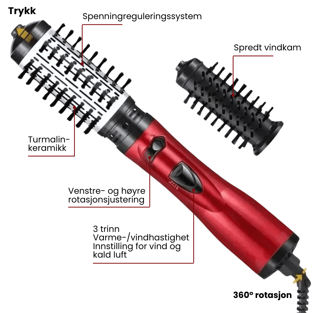 AirStyler™ Pro - 2-i-1 Ionisk Roterende Hårstyler