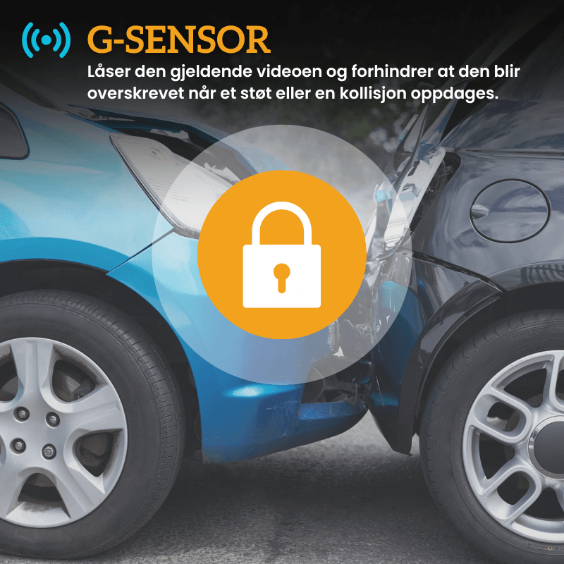 RoadVision™ - Dashbordkamera – 150° vidvinkel med 1080p dobbeltlinse