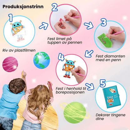 GlowCrafts™ - Glitrende Edelstenskunstsett